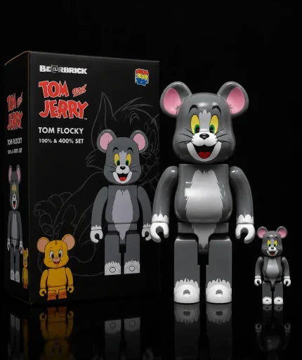 Bearbrick Tom and Jerry: Tom Flocky 100% & 400% Set