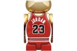 Bearbrick Michael Jordan 1985 Rookie Jersey 100% & 400% Set Gold Chrome - Image 2