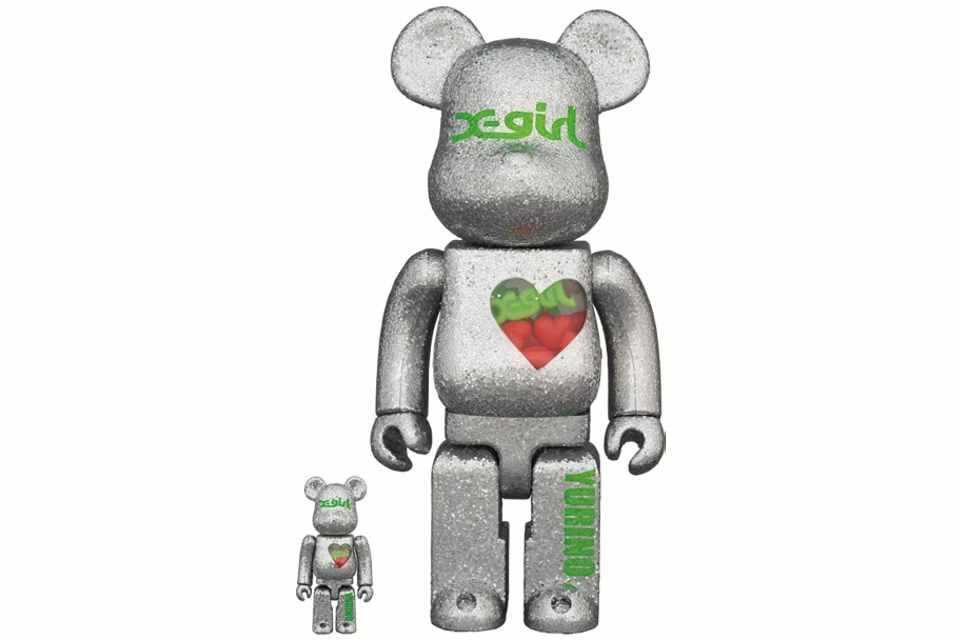 dd3bdb_abfe2a337eeb421ab994cb5be715bf7d~mv2 Bearbrick x X-girl x YURINO 400% & 100% Set - Image 1