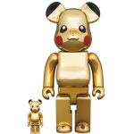 Bearbrick Pikachu 100% & 400% Set Gold Chrome
